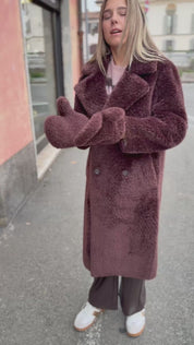 Teddy doppiopetto color cioccolato Rinascimento ￼