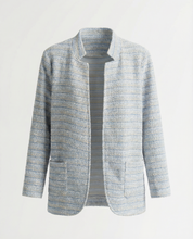 Giacca in tweed  mélange Azzurro/Beige