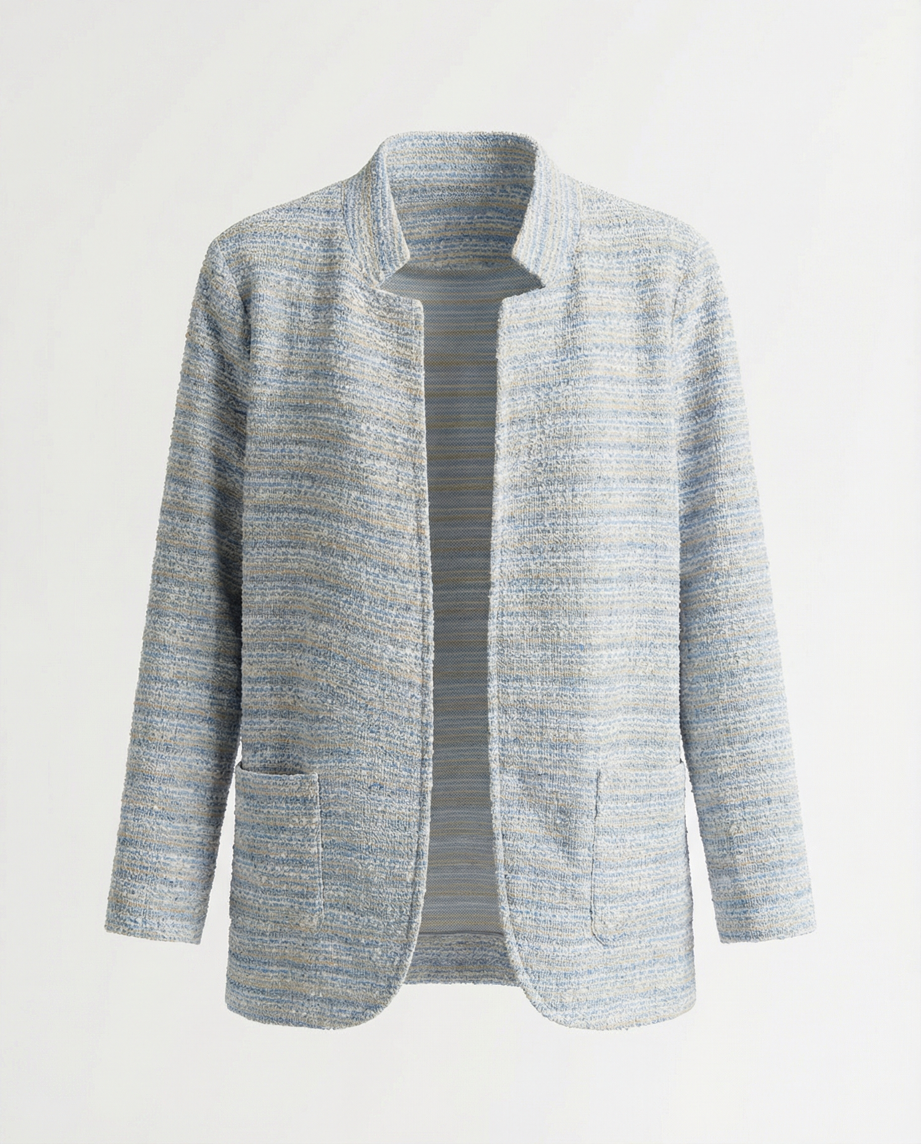 Giacca in tweed  mélange Azzurro/Beige