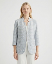 Giacca in tweed  mélange Azzurro/Beige