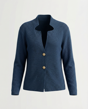 Cardigan punto riso con bottoni Blu navy