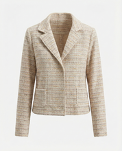 Giacca corta in tweed Beige mélange