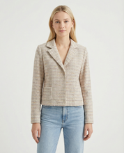 Giacca corta in tweed Beige mélange